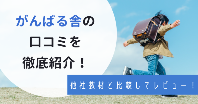 がんばる舎の口コミ 料金 キャンペーンは ポピー ｚ会と比較 わんぱく教育カンパニー