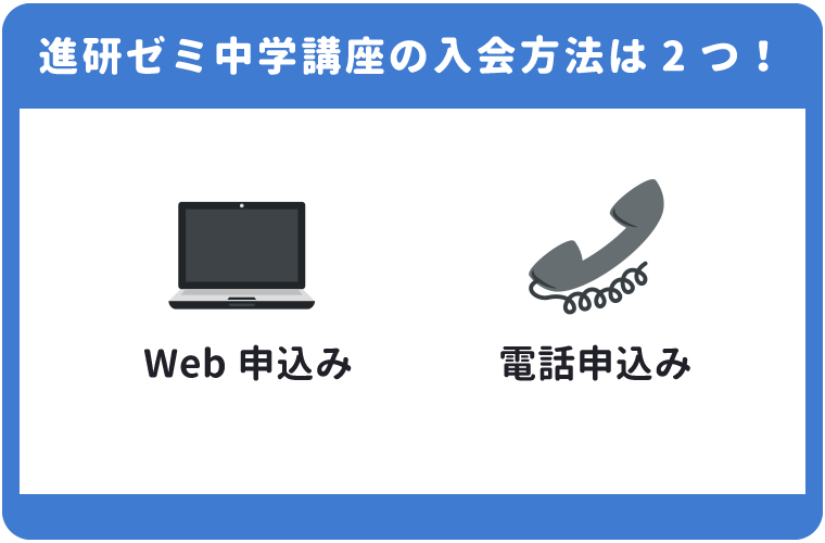 進研ゼミ中学講座の入会方法