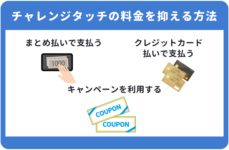 チャレンジタッチの料金を抑える方法