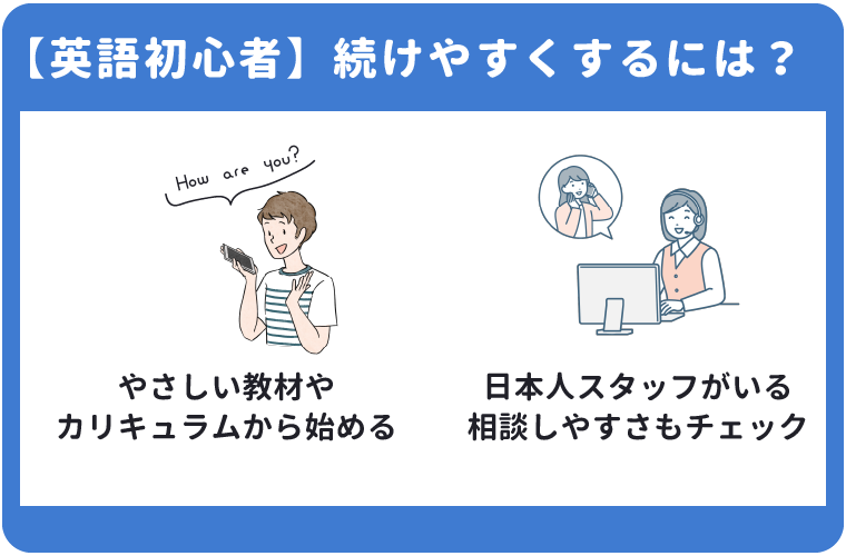 英会話初心者・超初心者が続けやすいオンライン英会話のポイント