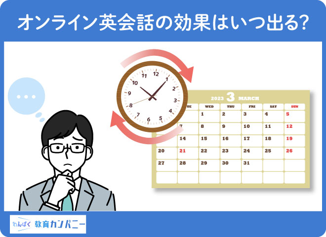 オンライン英会話の効果はいつ出る？