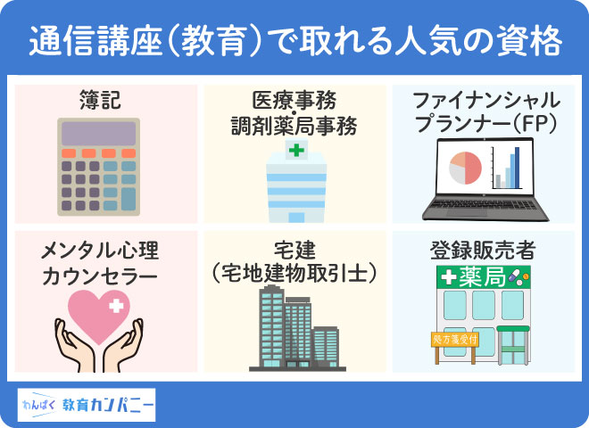 通信講座（教育）で取れる人気の資格