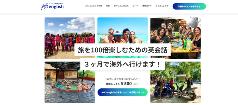 AVES englishの公式サイト画像